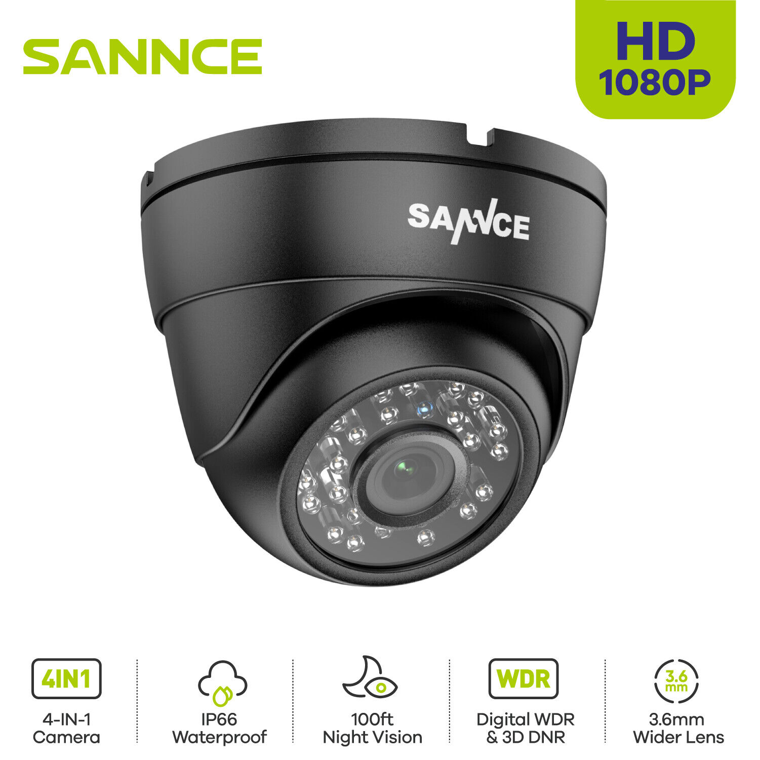 SANNCE Dome CCTV 4IN1 HD 1080p Camera 100ft IP66 IR for Home Surveillance System £30 post thumbnail image