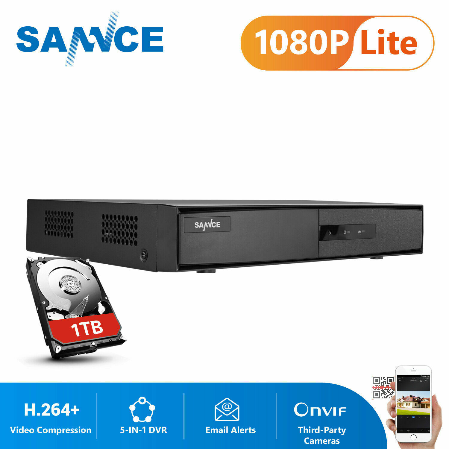 SANNCE 1TB 1080P 5IN1 4CH HDMI DVR Video Recorder for Security £99 post thumbnail image